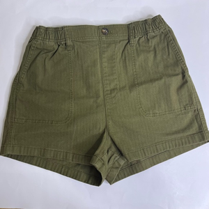 Madewell Elastic Waist‎ Flat Front Camp Utility Shorts in Green Size Small